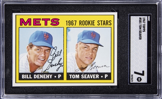 1967 Topps #581 Tom Seaver Rookie Card - SGC NM 7